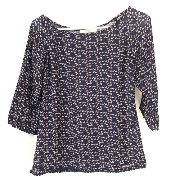 2/$15 Sakaya - Blue Patterned Blouse - Picture 1 of 6